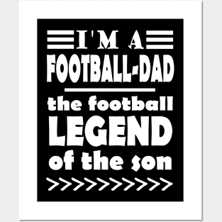 Football Father Father's Day Fan Dad Coach Saying Posters and Art